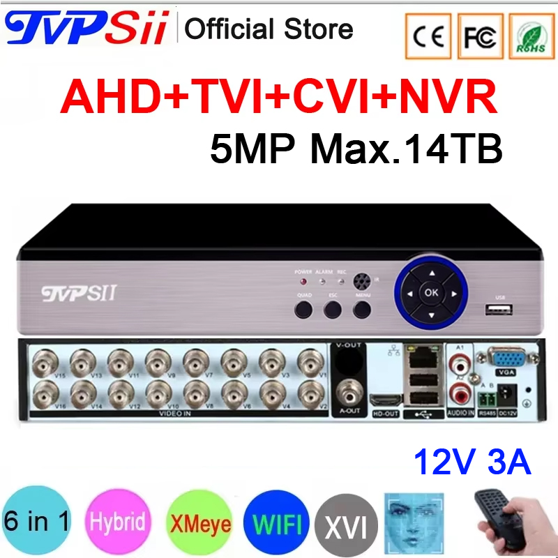 Cctv Hard Drive 4Tb Surveillance - Face Detection XMeye H265 + 5MP