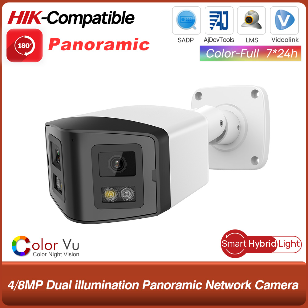 Hikvision Ip Camera 8Mp Dome - Compatibile con Hikvision 4MP/8MP 180 °
