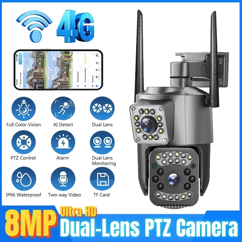 Ip Camera 4K 8Mp Outdoor Ptz - Telecamera IP WIFI da 8MP 4K
