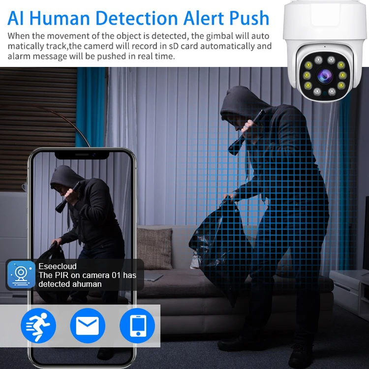Poe Security Camera 8Mp 4K - Sistema di Telecamere di Sicurezza IP66