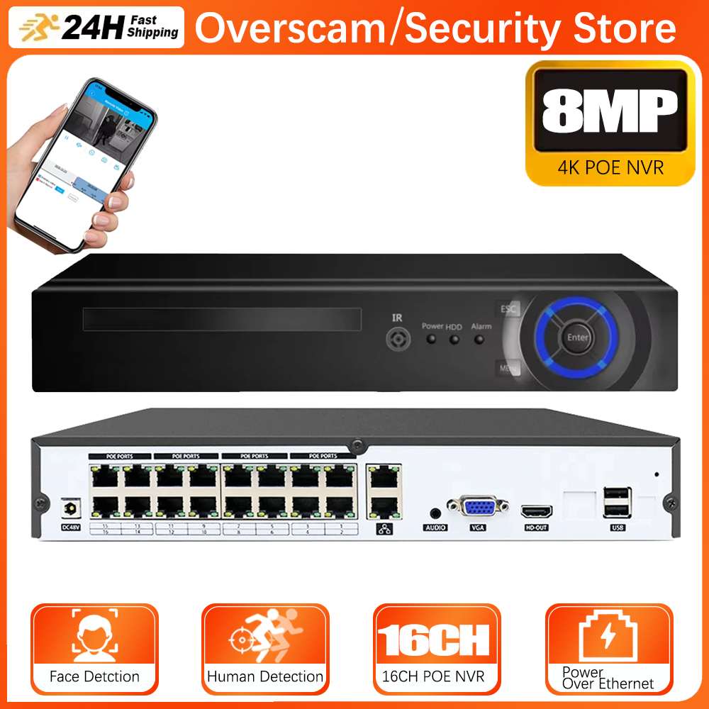 Dahua Nvr 16 Channel - NVR POE H.265 16CH 4K 8MP
