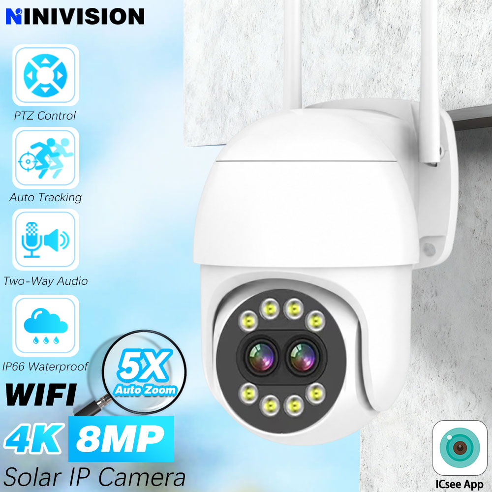 Ip Camera 4K 8Mp Outdoor Ptz - Telecamera IP ICsee 8MP 4K con