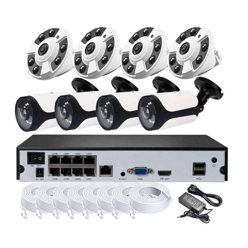 Cctv Camera 180 Degree Panoramic - Kit NVR 8 canali POE 4K