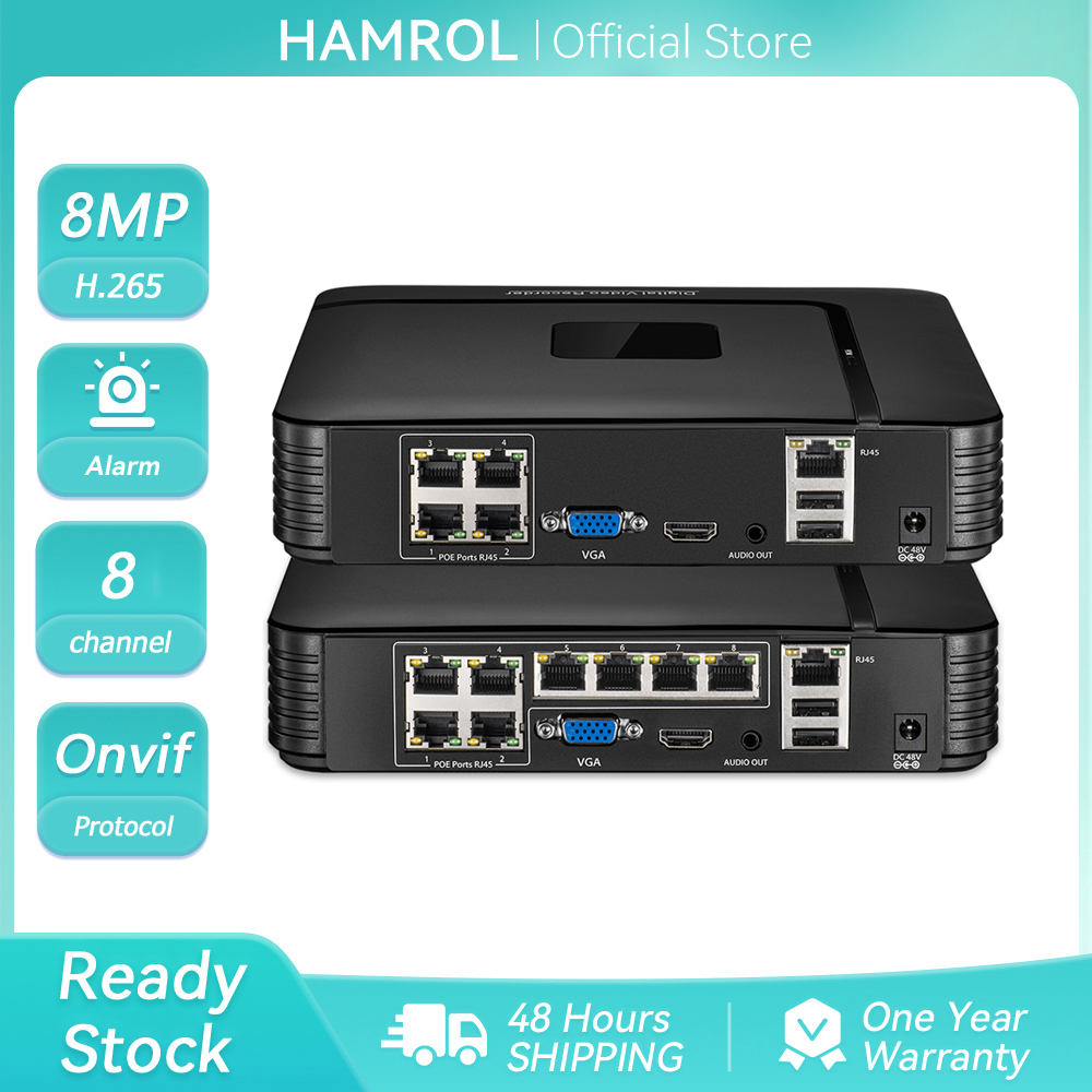 Cctv Nvr System 8 Channel 4K Poe - Registratore Video NVR POE 4K 8MP