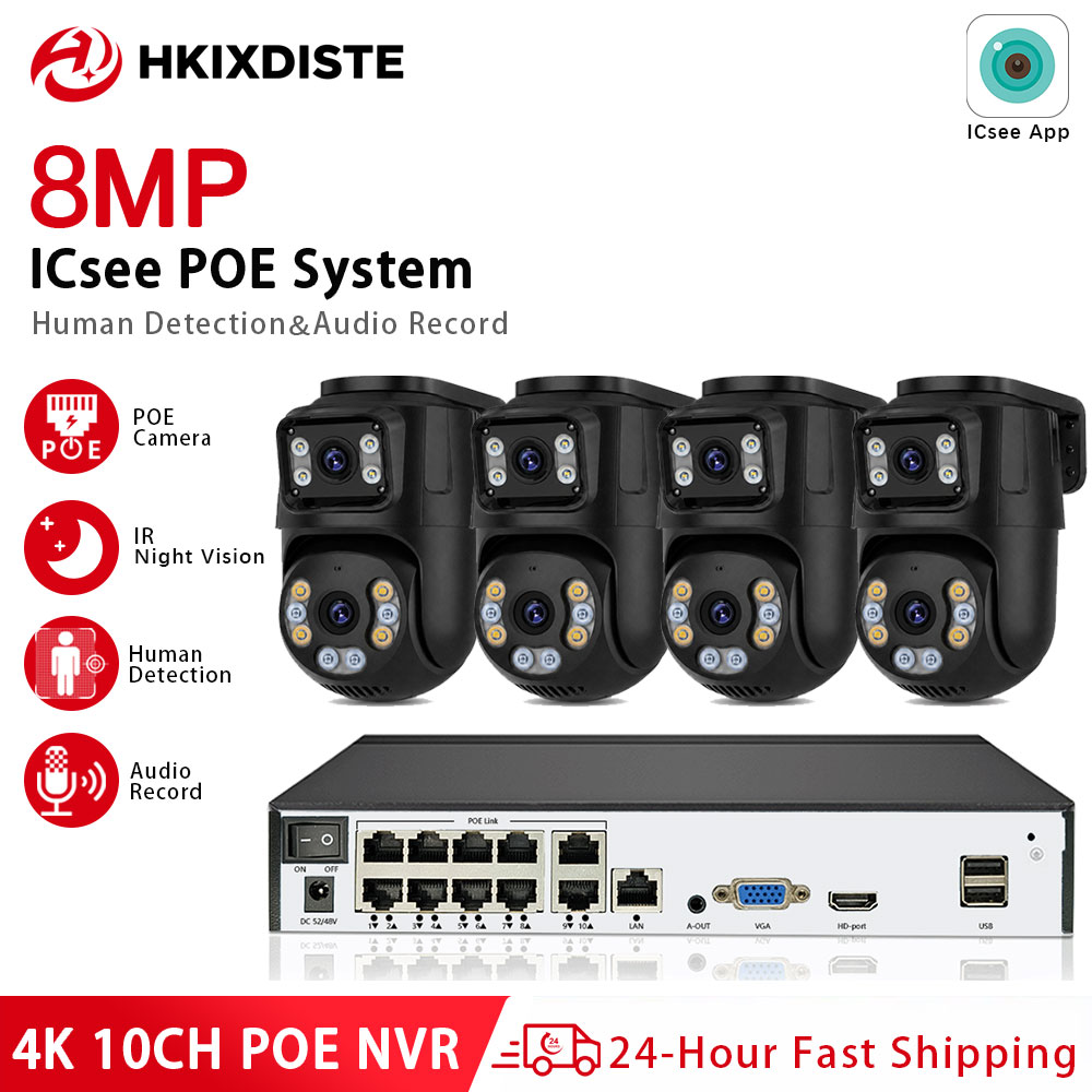 Cctv Nvr System 8 Channel 4K Poe - Sistema di Telecamere di Sicurezza IP