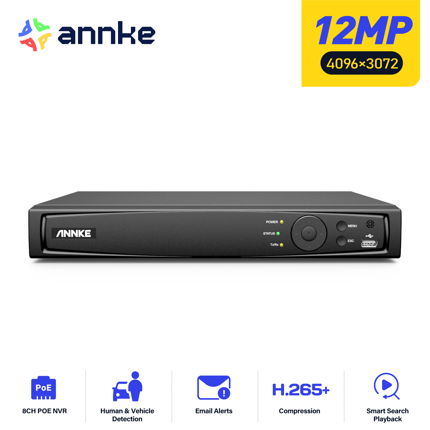 Dahua Nvr 16 Channel - ANNKE 8CH 16CH 12MP POE Videoregistratore