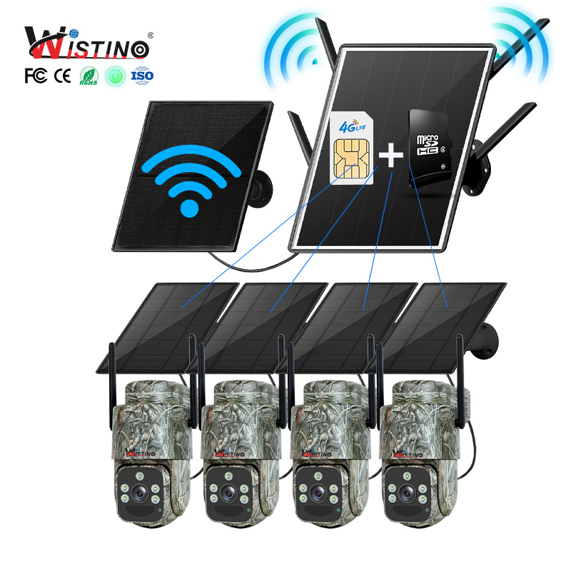 Security Camera System Solar 4G - Wistino Outdoor 4MP Wireless Solar 4G