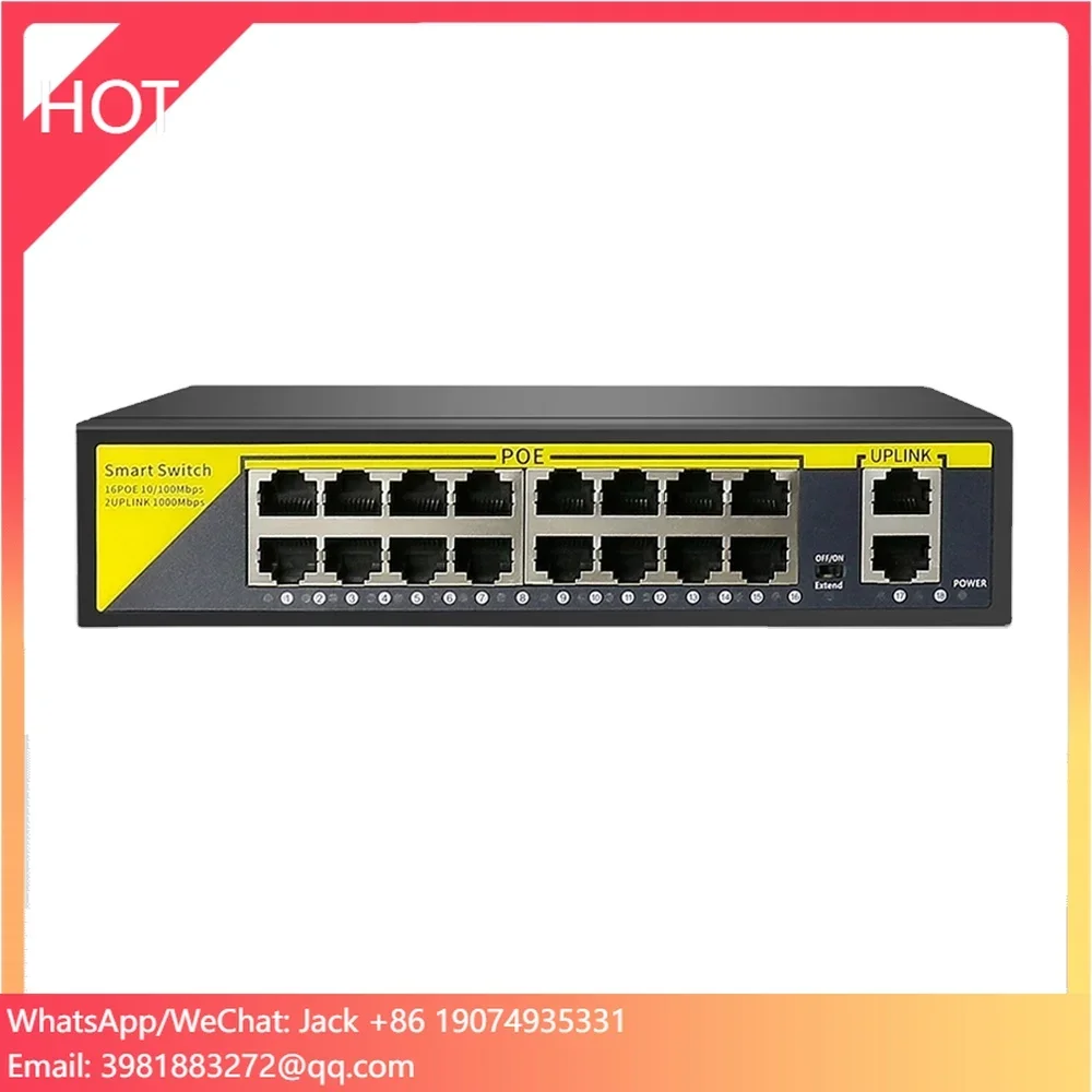 Nvr Poe Switch 16 Port - Switch Gigabit a 18 Porte IEEE802.3af