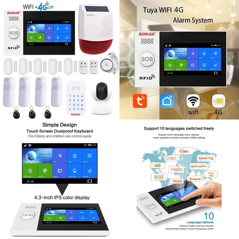 Security Camera System Solar 4G - Sistema di Allarme Intelligente Tuya, Sicurezza