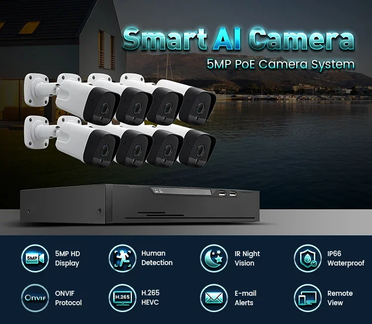 Sistema di Telecamere di Sicur - Nvr Kit 4 Camera 5Mp Poe recensione e prezzo