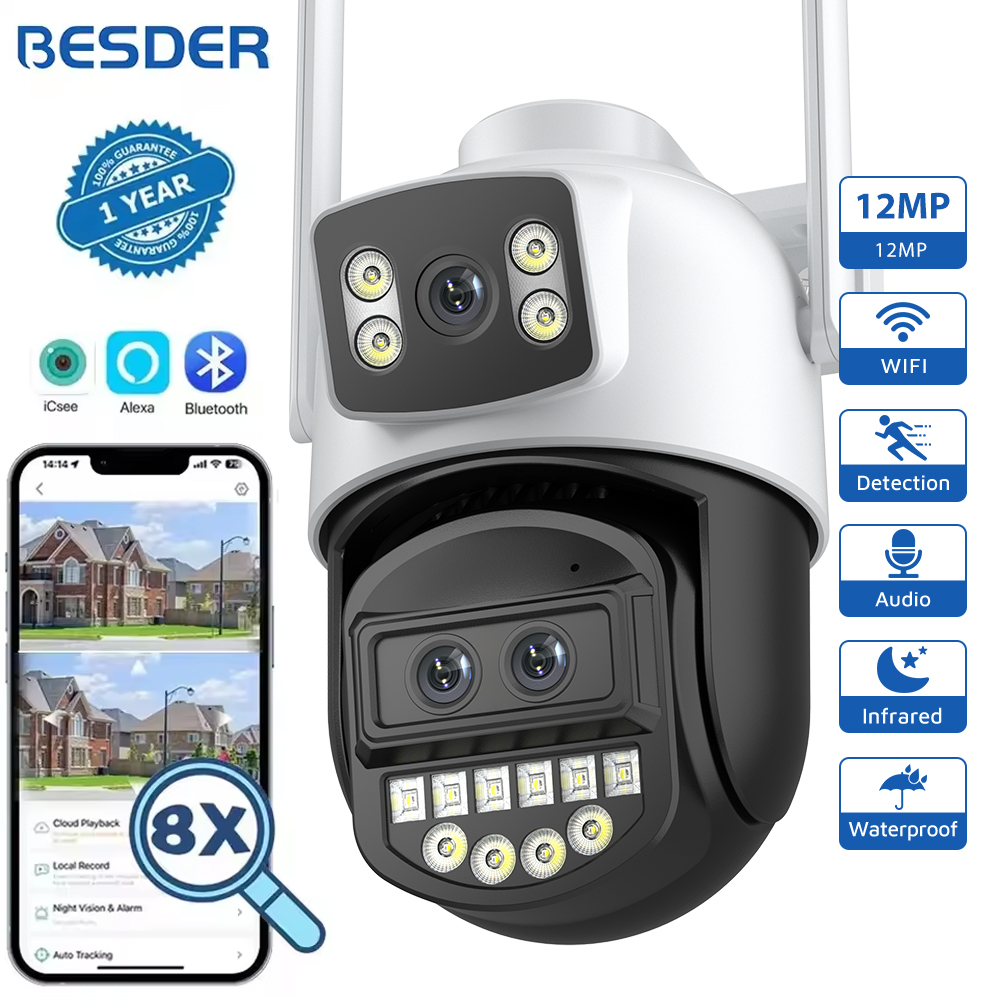 BESDER Telecamera Wifi PTZ 12M - Cctv Camera System 8 Camera Wireless recensione e prezzo