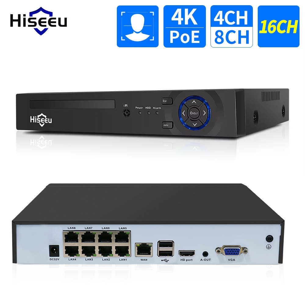 Hiseeu 4CH 10CH 16CH 4K 8MP 5M - Nvr Kit 4 Camera 5Mp Poe recensione e prezzo
