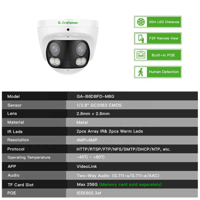 Telecamera Dome Panoramica GA- - Cctv Camera 180 Degree Panoramic recensione e prezzo