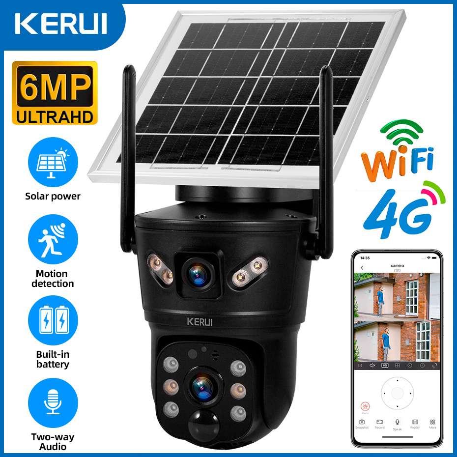 KERUI 6MP WIFI 4G Telecamera s - Security Camera System Solar 4G recensione e prezzo