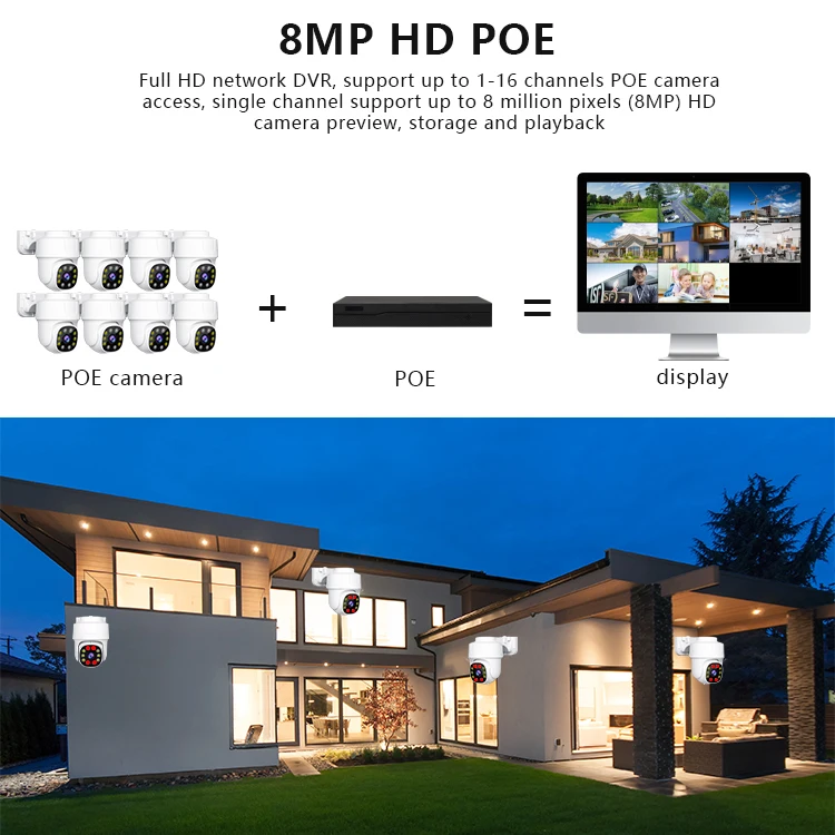 Sistema di Telecamere di Sicur - Poe Security Camera 8Mp 4K recensione e prezzo