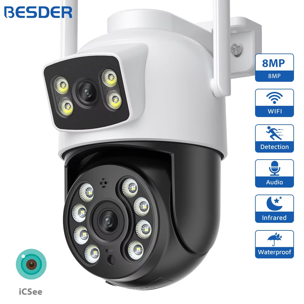 BESDER 8MP IP Camera PTZ Auto  - Cctv Camera System 8 Camera Wireless recensione e prezzo