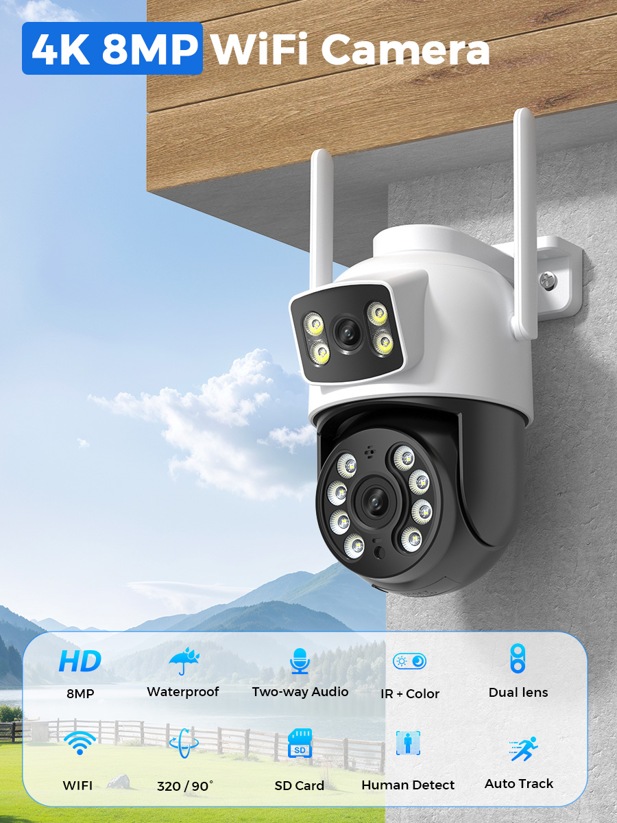 BESDER 8MP IP Camera PTZ Auto  - Cctv Camera System 8 Camera Wireless recensione e prezzo
