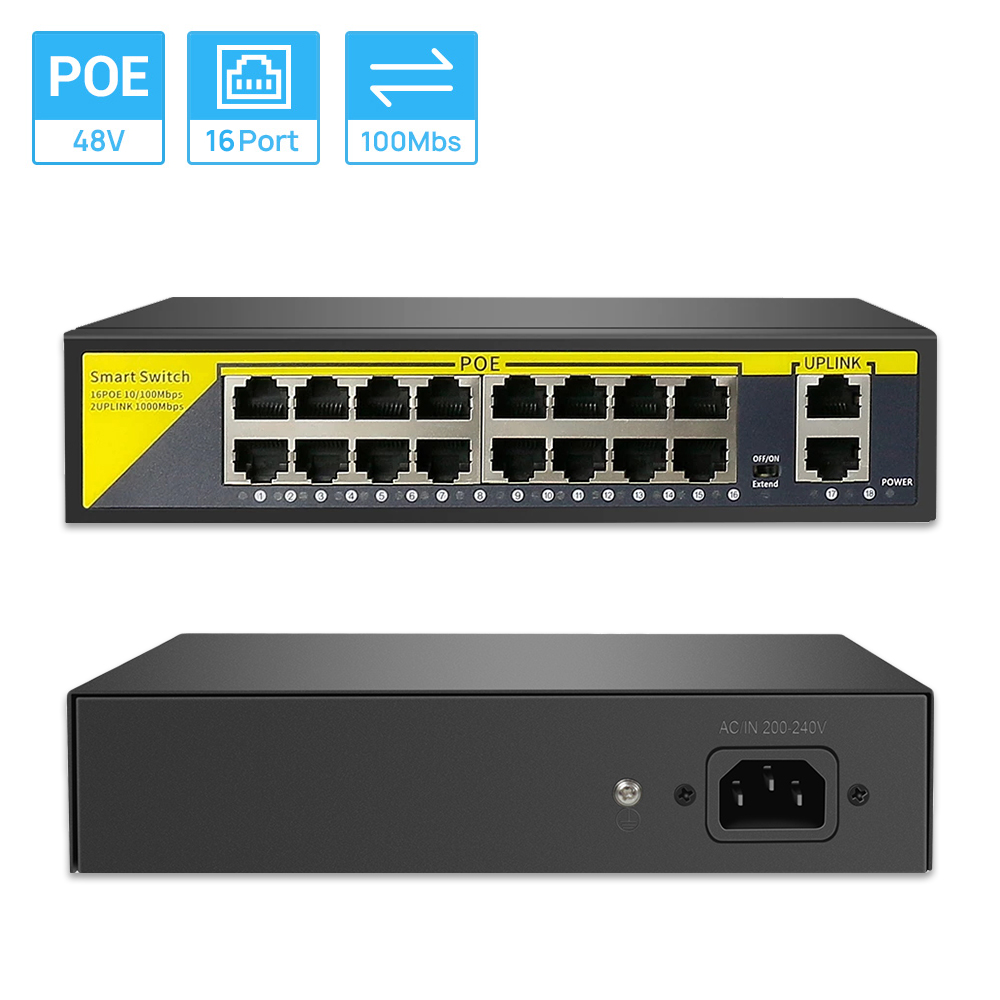 Switch POE 16CH 2 Porte Uplink - Nvr Poe Switch 16 Port recensione e prezzo