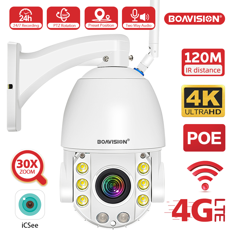 HD 4K 8MP 5MP WIFI POE 4G tele - Ptz Camera 30X Zoom Poe recensione e prezzo