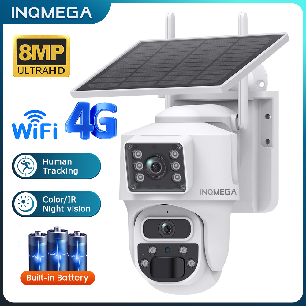 INQMEGA 8MP 4K Telecamera IP w - Security Camera System Solar 4G recensione e prezzo